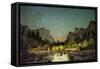 Valley Gates By Night In Yosemite National Park-Daniel Kuras-Framed Stretched Canvas