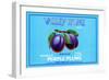 Valley Home Brand Whole Purple Plums-null-Framed Premium Giclee Print