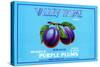 Valley Home Brand Whole Purple Plums-null-Stretched Canvas