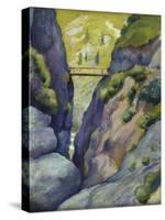 Valley in Tegernse; Schlucht in Tegernse-Auguste Macke-Stretched Canvas