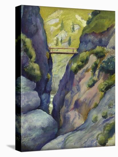 Valley in Tegernse; Schlucht in Tegernse-Auguste Macke-Stretched Canvas