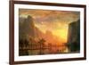 Valley in Yosemite-Albert Bierstadt-Framed Art Print