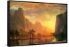 Valley in Yosemite-Albert Bierstadt-Framed Stretched Canvas