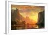 Valley in Yosemite-Albert Bierstadt-Framed Art Print