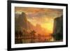 Valley in Yosemite-Albert Bierstadt-Framed Premium Giclee Print