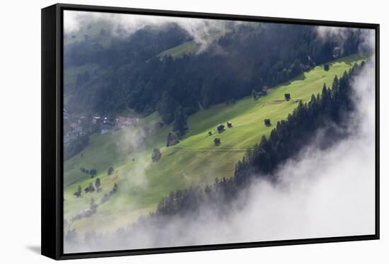 Valley Landscape Near Fliess, Naturpark Kaunergrat, Tirol, Austria, July 2008-Benvie-Framed Stretched Canvas