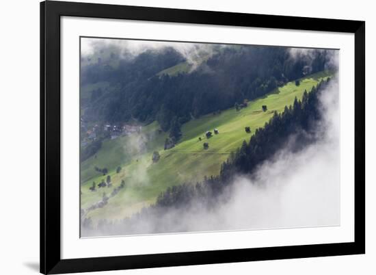 Valley Landscape Near Fliess, Naturpark Kaunergrat, Tirol, Austria, July 2008-Benvie-Framed Photographic Print