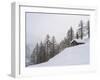 Valley Lesachtal During Winter, Mountain Huts in Deep Snow. Austria-Martin Zwick-Framed Photographic Print