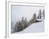 Valley Lesachtal During Winter, Mountain Huts in Deep Snow. Austria-Martin Zwick-Framed Photographic Print