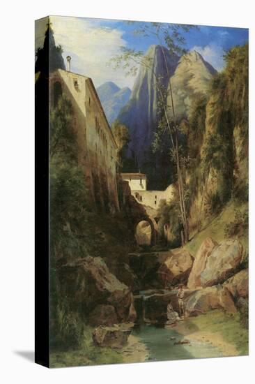 Valley near Amalfi-Karl Blechen-Stretched Canvas