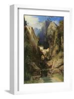 Valley near Amalfi-Karl Blechen-Framed Art Print