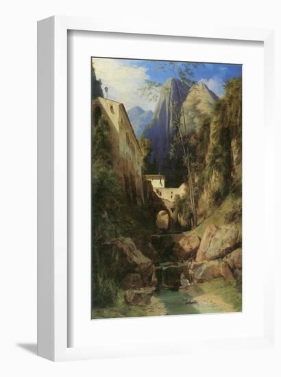 Valley near Amalfi-Karl Blechen-Framed Art Print