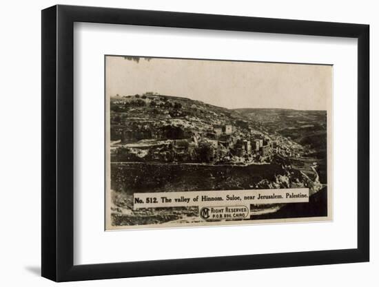 Valley of Hinnom, Suloe, Near Jerusalem-null-Framed Photographic Print