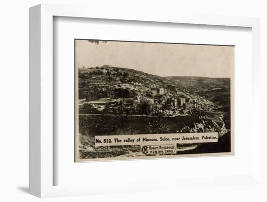 Valley of Hinnom, Suloe, Near Jerusalem-null-Framed Photographic Print