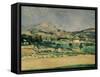 Valley of Mount St. Victoire-Paul Cézanne-Framed Stretched Canvas