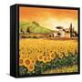 Valley of Sunflowers-Richard Leblanc-Framed Stretched Canvas