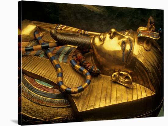 Valley of the Kings, Golden Coffin, Tutankhamun, Egypt-Kenneth Garrett-Stretched Canvas