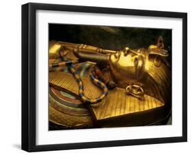 Valley of the Kings, Golden Coffin, Tutankhamun, Egypt-Kenneth Garrett-Framed Premium Photographic Print