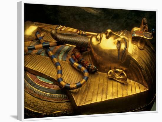 Valley of the Kings, Golden Coffin, Tutankhamun, Egypt-Kenneth Garrett-Framed Photographic Print