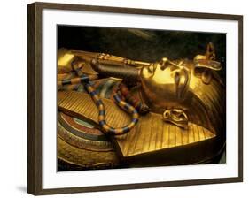 Valley of the Kings, Golden Coffin, Tutankhamun, Egypt-Kenneth Garrett-Framed Photographic Print