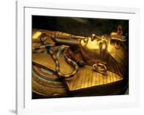 Valley of the Kings, Golden Coffin, Tutankhamun, Egypt-Kenneth Garrett-Framed Photographic Print