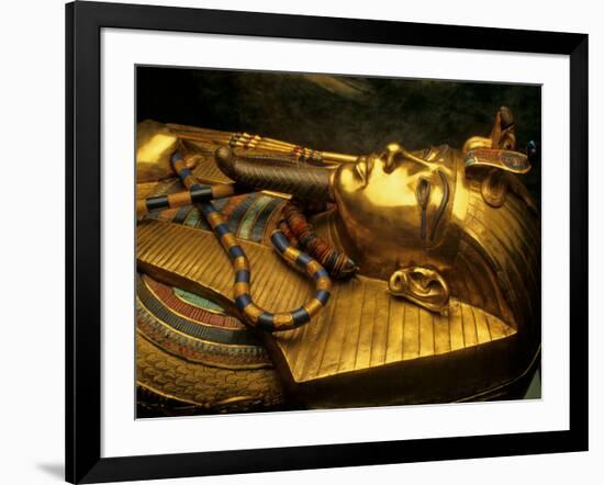 Valley of the Kings, Golden Coffin, Tutankhamun, Egypt-Kenneth Garrett-Framed Photographic Print