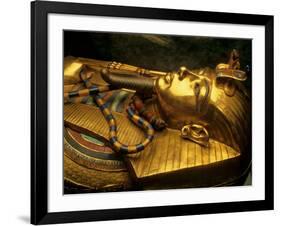 Valley of the Kings, Golden Coffin, Tutankhamun, Egypt-Kenneth Garrett-Framed Photographic Print