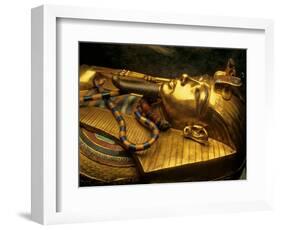 Valley of the Kings, Golden Coffin, Tutankhamun, Egypt-Kenneth Garrett-Framed Photographic Print