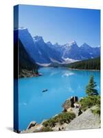 Valley of the Ten Peaks, Lake Moraine, Rocky Mountains, Banff National Park, Alberta, Canada-Hans Peter Merten-Stretched Canvas