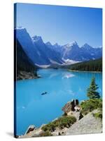 Valley of the Ten Peaks, Lake Moraine, Rocky Mountains, Banff National Park, Alberta, Canada-Hans Peter Merten-Stretched Canvas