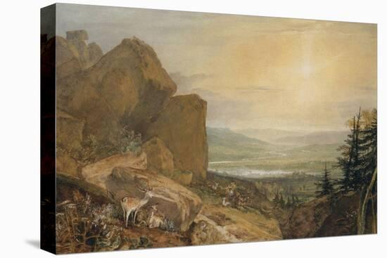 Valley of the Wharfe with Otley in the Distance-J. M. W. Turner-Stretched Canvas