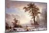 Valley of the Yosemite - Snow Fall-Albert Bierstadt-Mounted Giclee Print