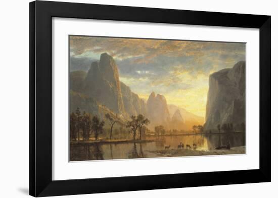 Valley of the Yosemite-Albert Bierstadt-Framed Art Print