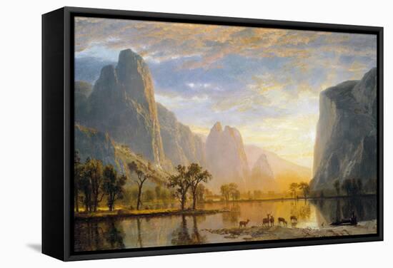 Valley of the Yosemite-Albert Bierstadt-Framed Stretched Canvas