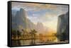 Valley of the Yosemite-Albert Bierstadt-Framed Stretched Canvas