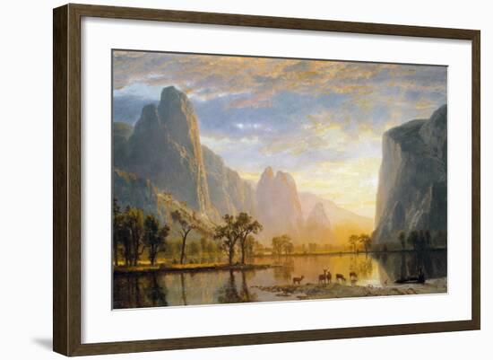 Valley of the Yosemite-Albert Bierstadt-Framed Giclee Print