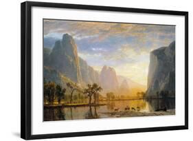 Valley of the Yosemite-Albert Bierstadt-Framed Giclee Print