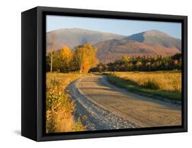 Valley Road in Jefferson, Presidential Range, White Mountains, New Hampshire, USA-Jerry & Marcy Monkman-Framed Stretched Canvas
