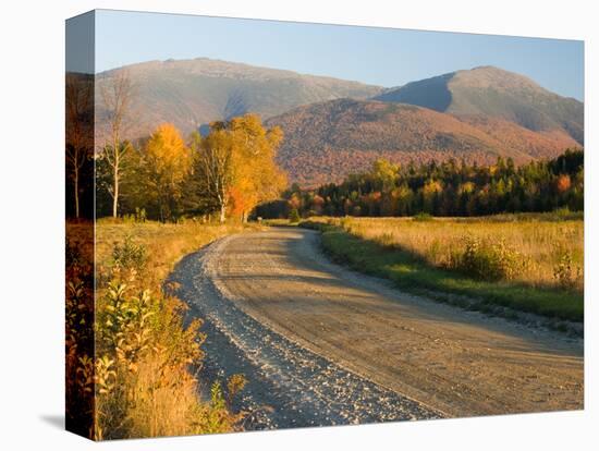 Valley Road in Jefferson, Presidential Range, White Mountains, New Hampshire, USA-Jerry & Marcy Monkman-Stretched Canvas