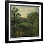 Valley Scene with Trees-John Constable-Framed Giclee Print