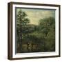 Valley Scene with Trees-John Constable-Framed Giclee Print