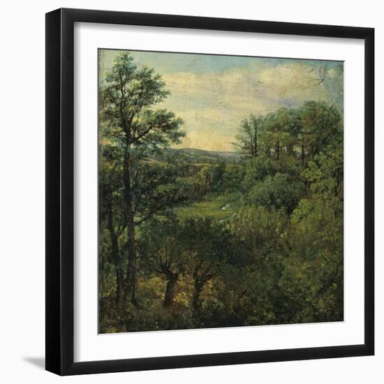 Valley Scene with Trees-John Constable-Framed Giclee Print