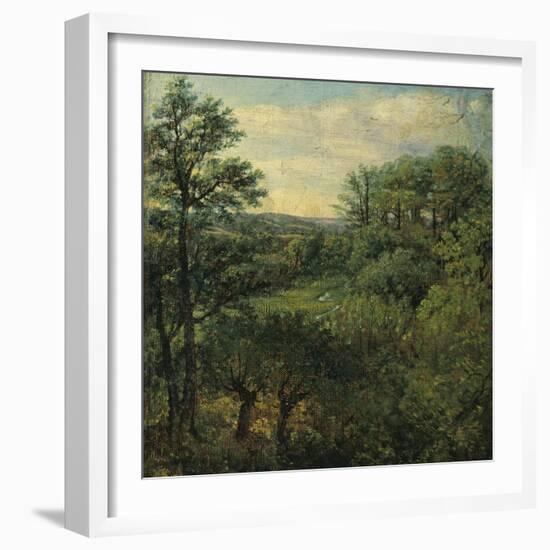 Valley Scene with Trees-John Constable-Framed Giclee Print