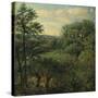 Valley Scene with Trees-John Constable-Stretched Canvas