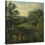 Valley Scene with Trees-John Constable-Stretched Canvas