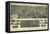 Valley Stream, New York - Panoramic Map-Lantern Press-Framed Stretched Canvas