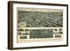 Valley Stream, New York - Panoramic Map-Lantern Press-Framed Premium Giclee Print