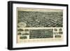 Valley Stream, New York - Panoramic Map-Lantern Press-Framed Premium Giclee Print