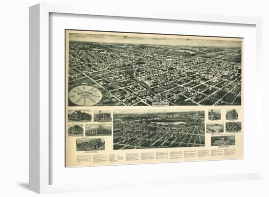 Valley Stream, New York - Panoramic Map-Lantern Press-Framed Art Print