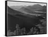 Valley Surrounded By Mountains "In Rocky Mountain National Park "Colorado. 1933-1942-Ansel Adams-Framed Stretched Canvas